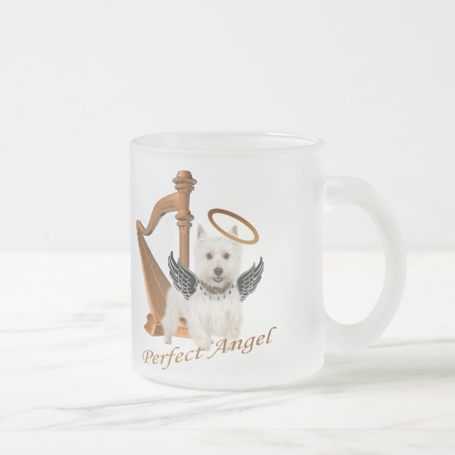 Westie Perfekt Angel Frostad Glasmugg (Höger)