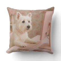 Westie Pillow - Väster Highland Terrier Pillow