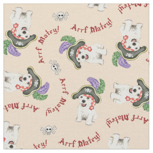 Westie Pirat Fabric Tyg