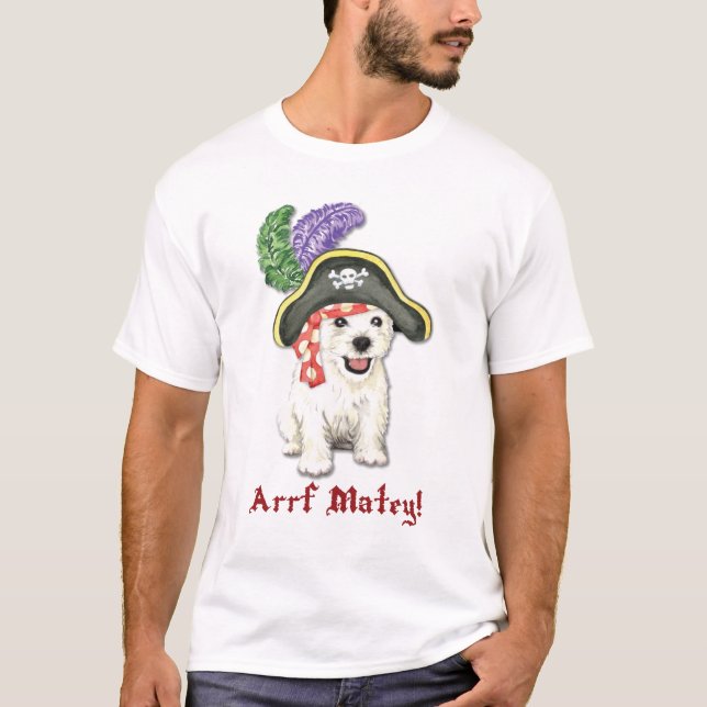 Westie pirat tee shirt (Framsida)