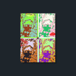 Westie Pop Art på staplad duk Canvastryck<br><div class="desc">Westie Pop Art på staplad duk</div>