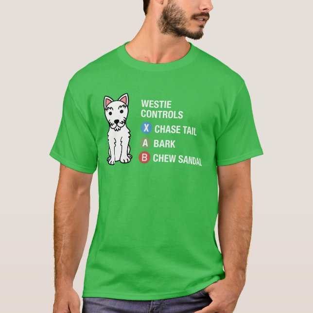 Westie presentkontroller för videospel till vän t shirt (Framsida)