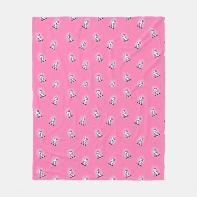 Westie Princess KiniArt Fleece Blanket (Framsidan)