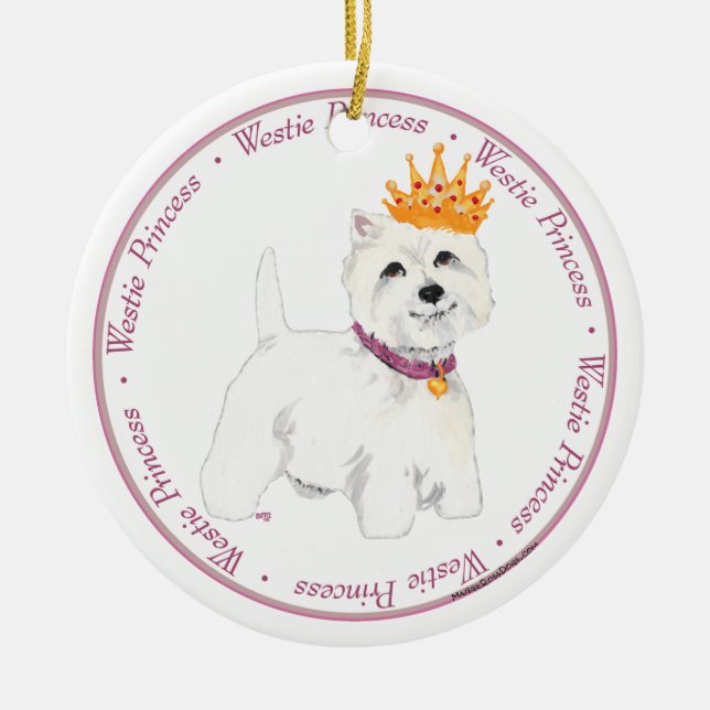 Westie Princess Ornament (Framsidan)