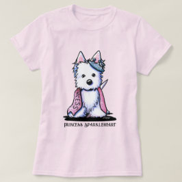 Westie Princess Sparkleeart T Shirt