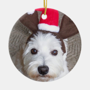Westie prydnad julgransprydnad keramik