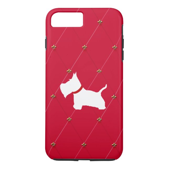 Westie röda diamanter Case-Mate iPhone skal (Baksida)