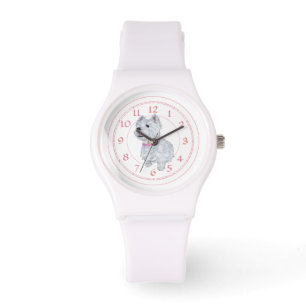 Westie Rosa Krage Armbandsur