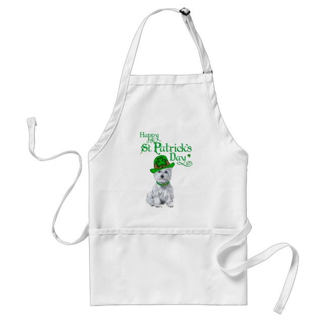 Westie S:t Patricks Day Förkläde (Framsidan)