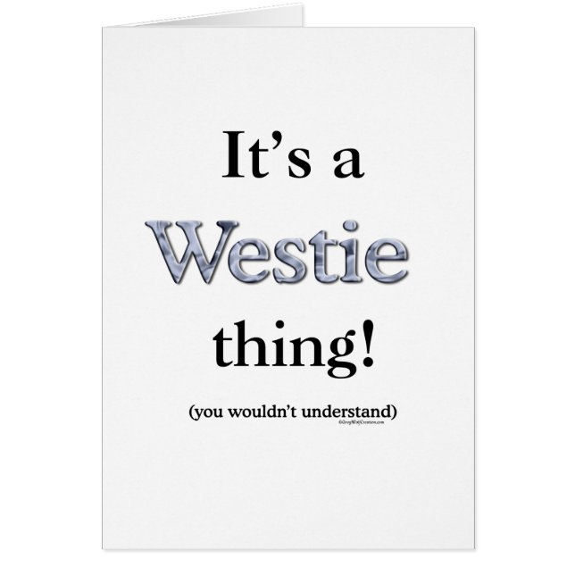 Westie Sak Hälsningskort (Framsidan)