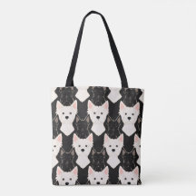 Westie & Scottie Hund Kassebag - Westie konstverk