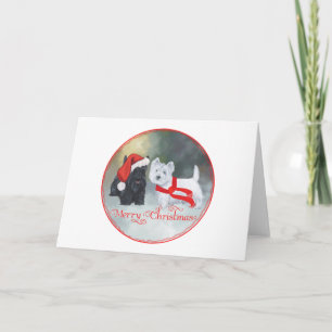 Westie Scottie jul Helgkort