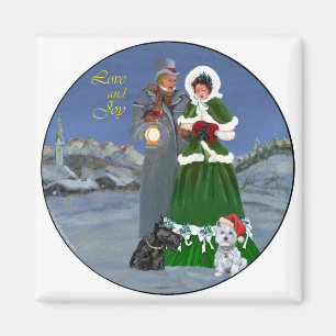 Westie & Scottie julsånger Magnet