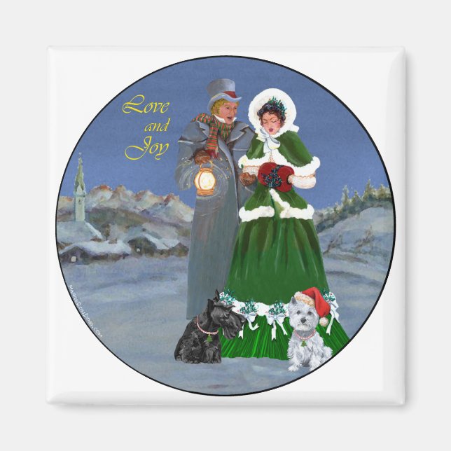 Westie & Scottie julsånger Magnet (Framsidan)