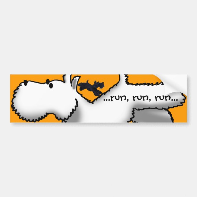 Westie/Scottiespringa Bildekal (Framsidan)