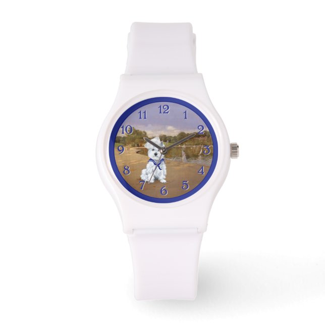 Westie segelbåtar armbandsur (Framsida)