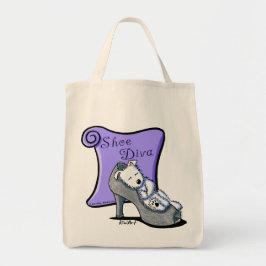 Westie SHOE DIVA Tote Bag Tygkasse