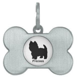 Westie Silhouette Hund Märkre Namnbricka Husdjur