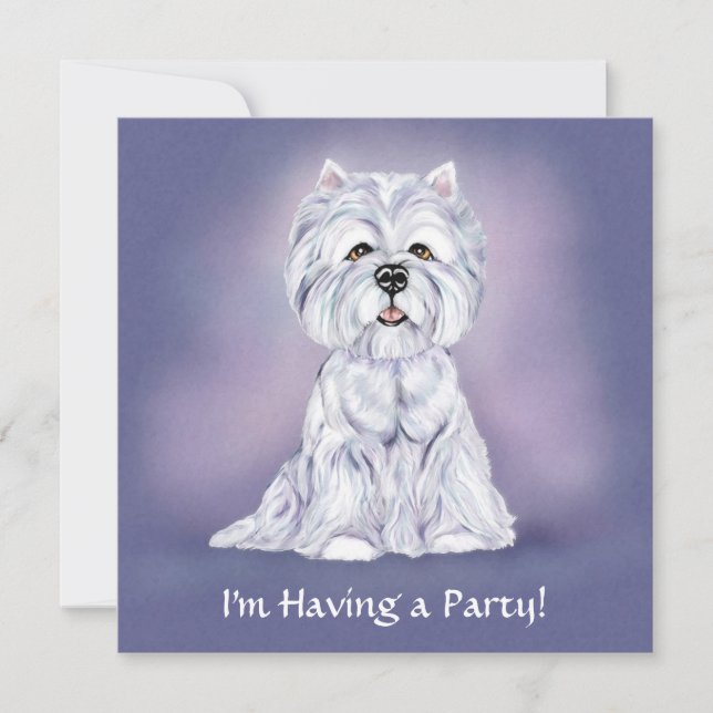 Westie Sit Inbjudningar (Framsida)