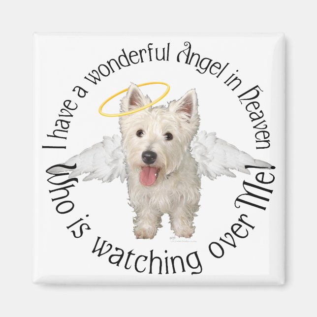 Westie Skyddsänglar Magnet (Framsidan)