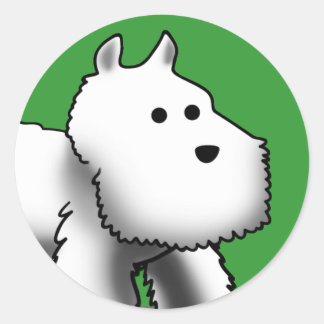 Westie Small Stickers Runt Klistermärke