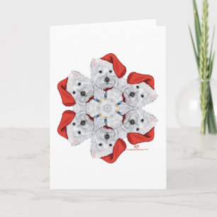 Westie Snowflake Helgkort