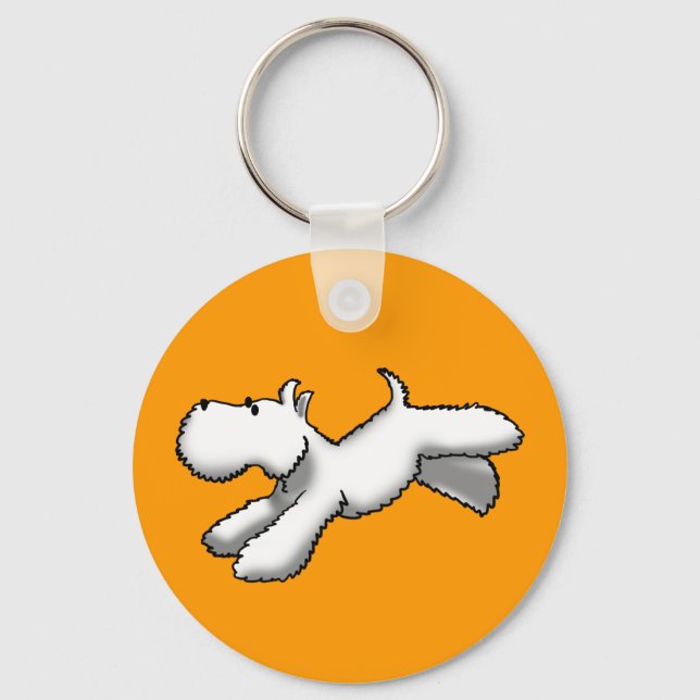 Westie Springa Keychain Nyckelring (Framsida)