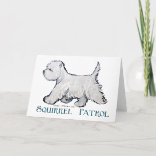 Westie Squirrel Patrol Kort