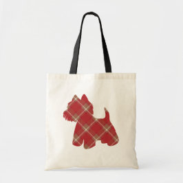 Westie Tartan Play Tote Bag - Red Tygkasse