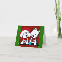 Westie Terrier Duo-julkort Helgkort