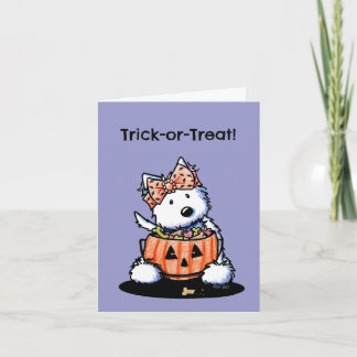 Westie Terrier Hund Halloween-kort Kort