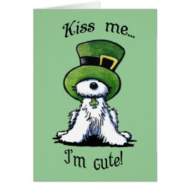 Westie Terrier Hund KISS ME-kort OBS Kort