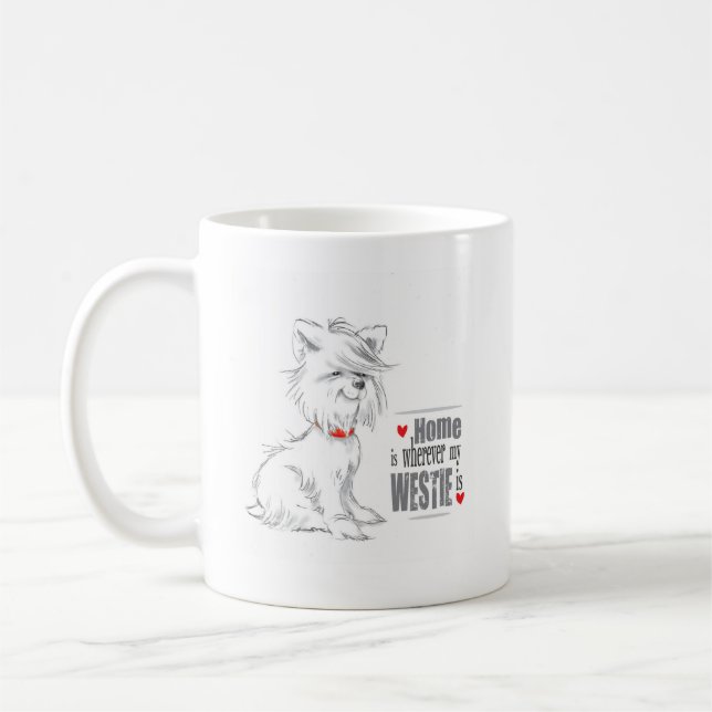 Westie Terrier kaffe mugg (Vänster)