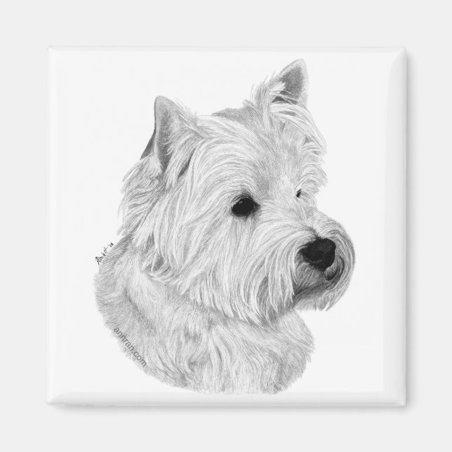 Westie Terrier Magnet (Framsidan)