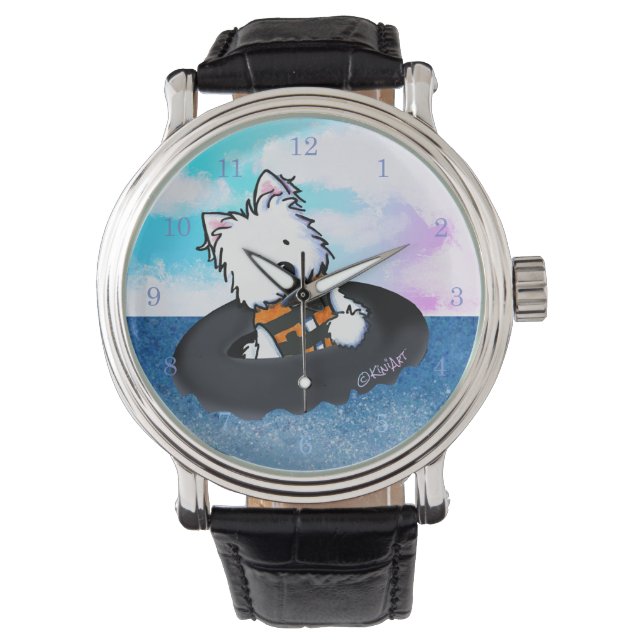 Westie Terrier River Flyter Armbandsur (Framsida)