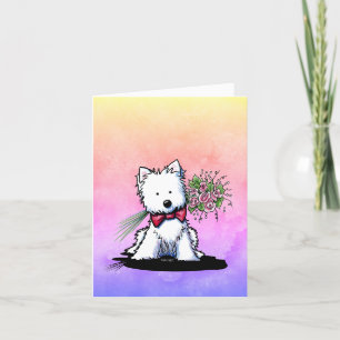 Westie Terrier Valentine Card Tack Kort