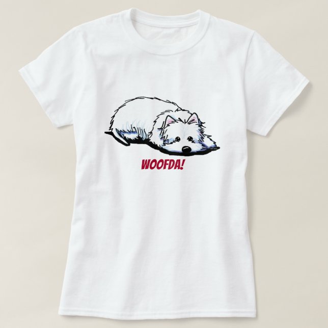 Westie Terrier Woofda Tri-Blend Shirt T Shirt (Design framsida)