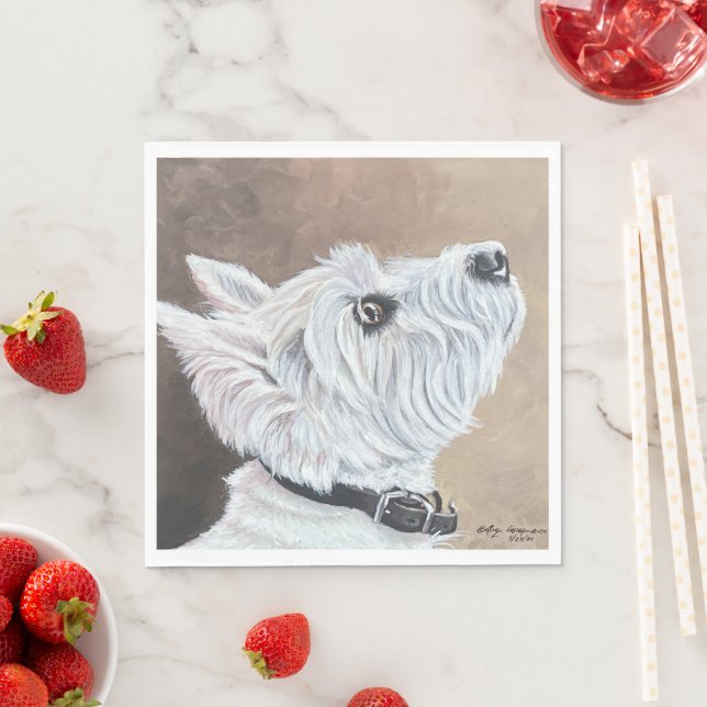 Westie Tittar upp profil B Pappersservett (Insitu)