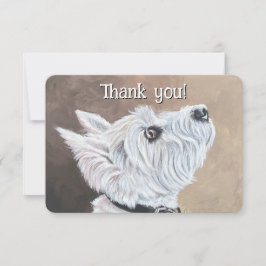 Westie Tittar upp profil B Tack Kort