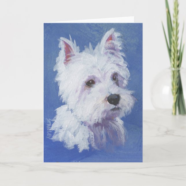 Westie (tom insida) hälsningkort kort (Framsida)