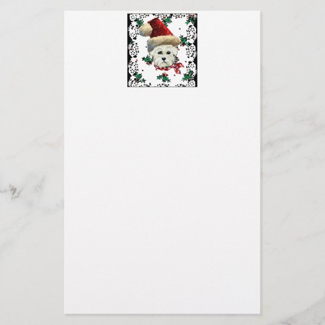 Westie Tomte Brevpapper (Framsida)