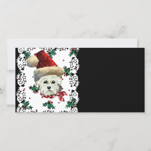Westie Tomte Julkort