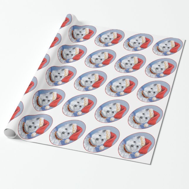Westie Tomtes Helper Presentpapper (Utrullad)