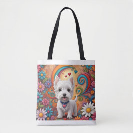 Westie Tote Bag Tygkasse