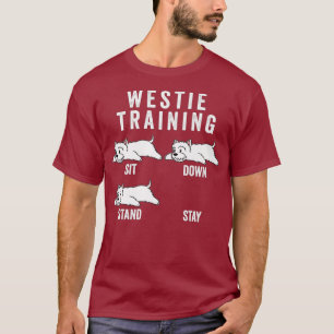 Westie Training Hund Premium T Shirt