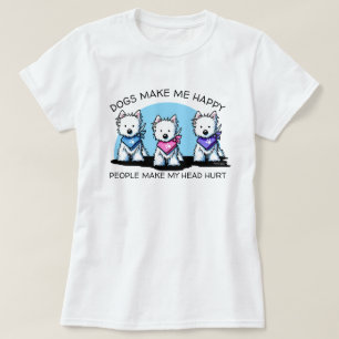 Westie Trio Hundälskares KiniArt T Shirt