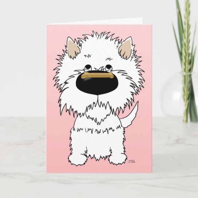 Westie Valentine Helgkort (Framsida)