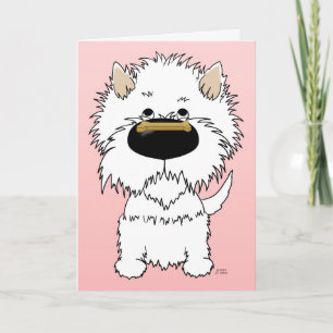 Westie Valentine Helgkort