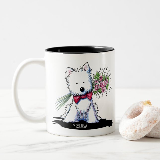 Westie Valentine Prince Mugg (Med munk)