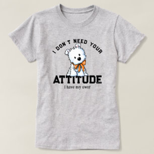 Westie Valp ATTITYD 100% Bomull T-Shirt